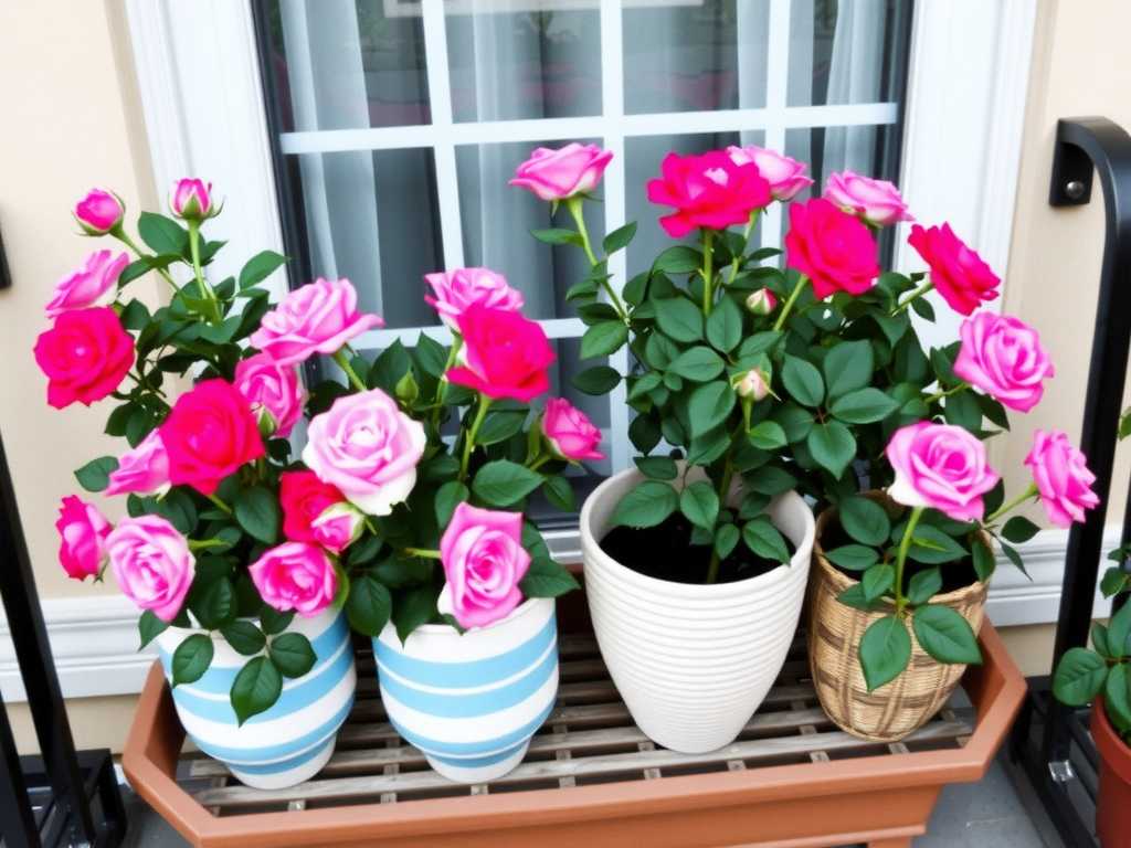 How to plant roses in balcony flower pots(1)