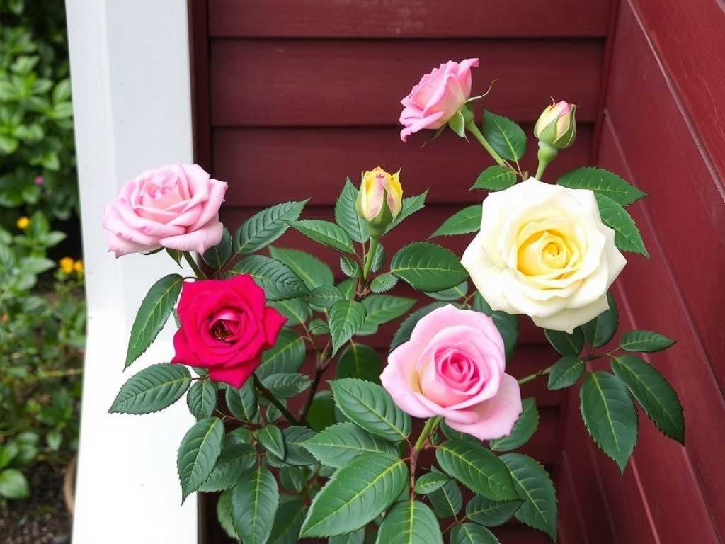 How to mark different rose varieties in the balcony planting area