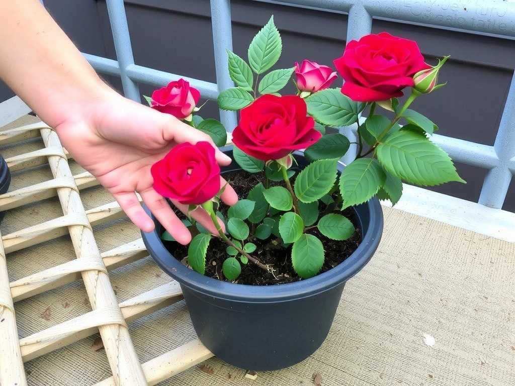 How to remove weeds from balcony rose planters