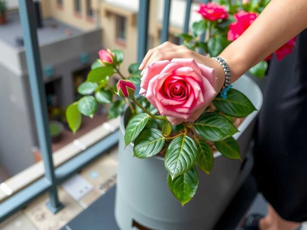 How to remove weeds from balcony rose planters(1)