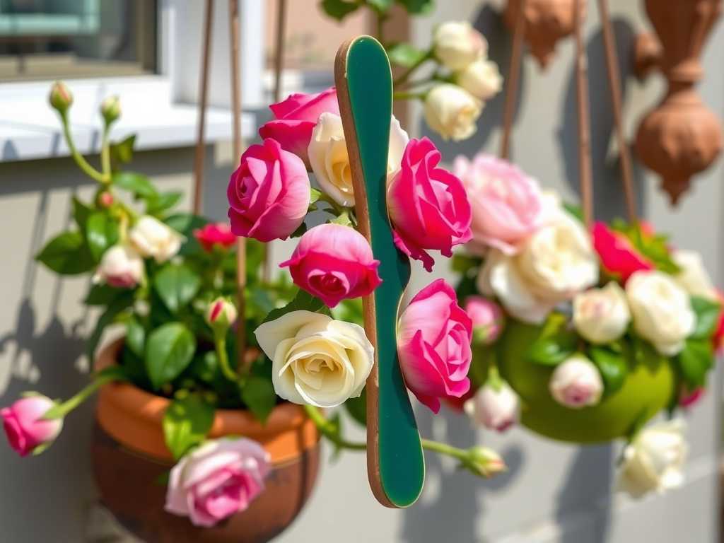How to grow roses in hanging vertical gardens on balconies