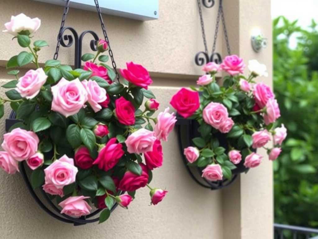 How to grow roses in hanging vertical gardens on balconies(1)