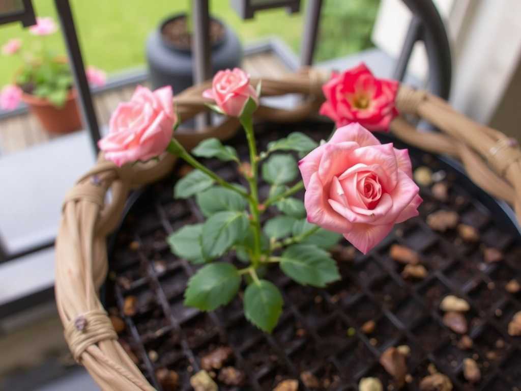 How to use organic compost for balcony rose planting