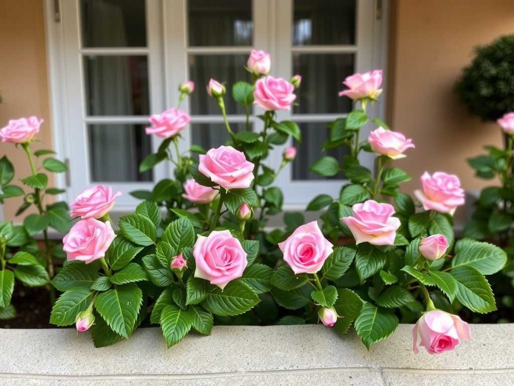 How to create a small garden landscape with balcony roses