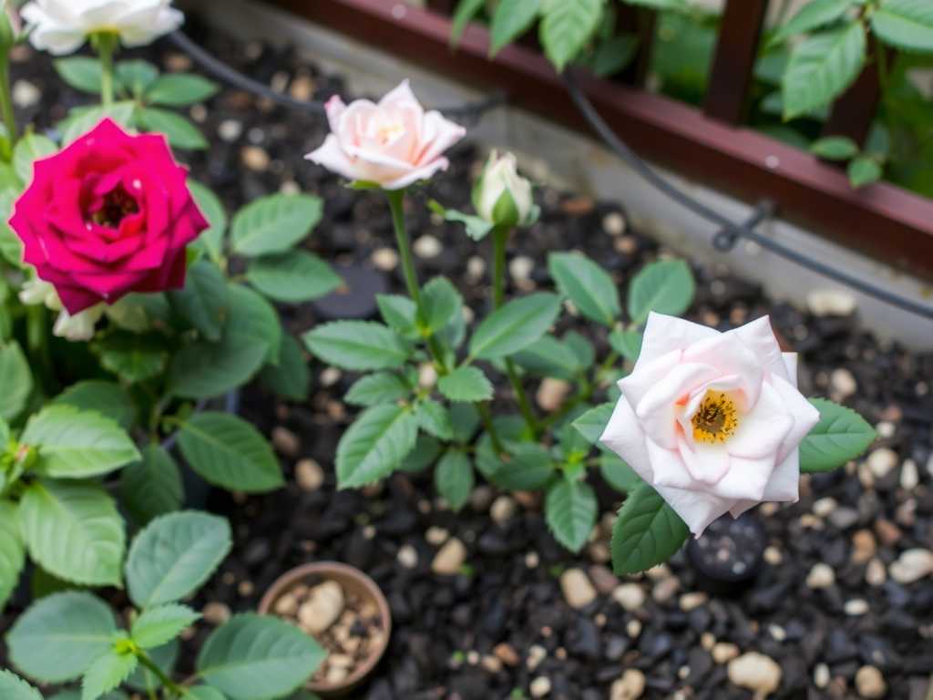 How to use organic mulch for balcony rose planting