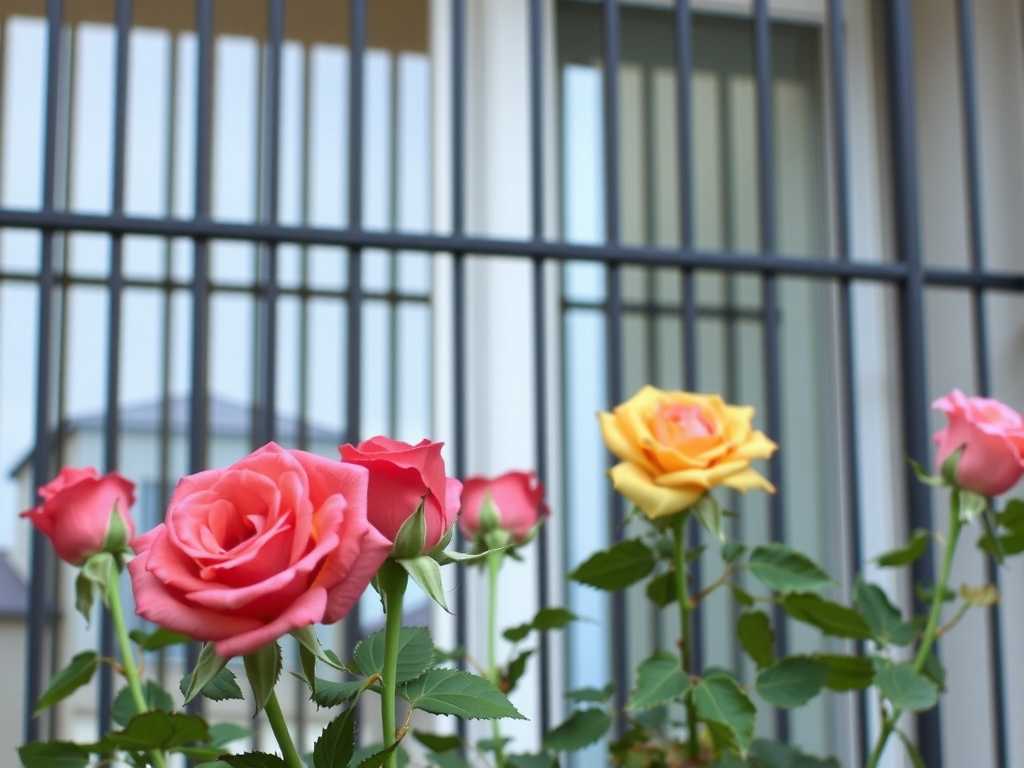 How to fix balcony roses to security grilles