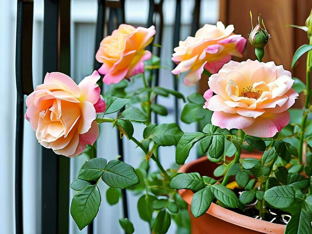 How to grow balcony roses and prevent seedling lodging