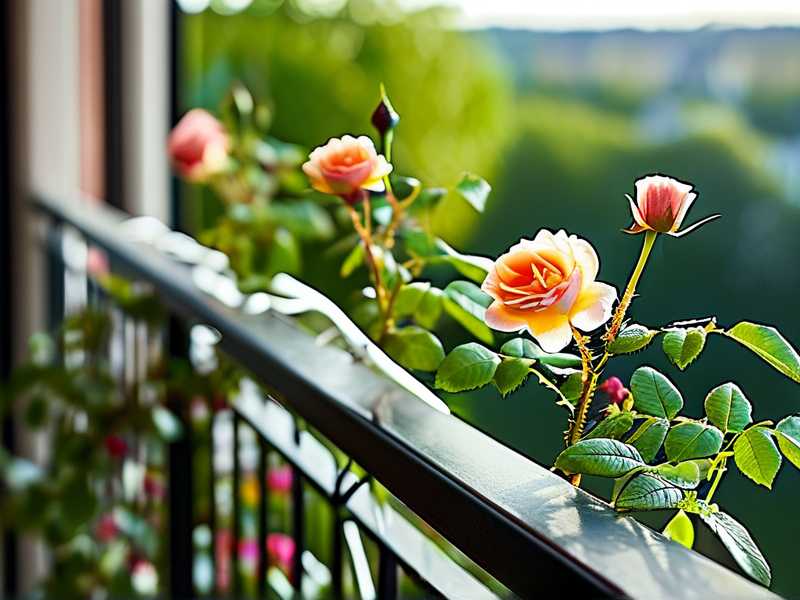 How to secure balcony rose seedlings against wind damage