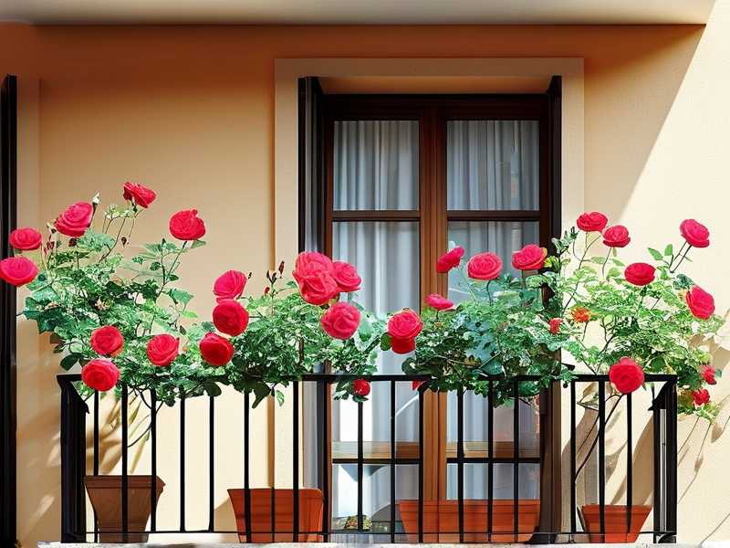 How to plan planting spacing for balcony roses