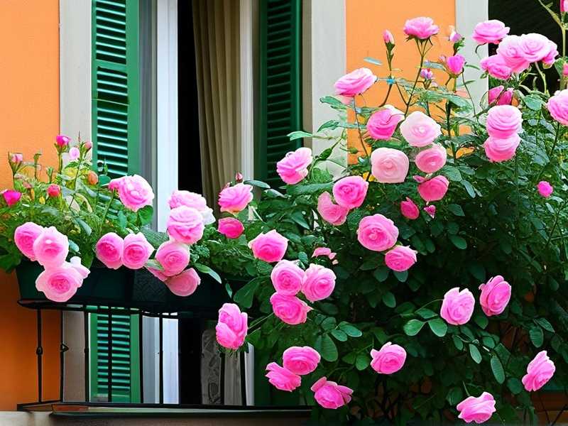 How to grow roses on enclosed balconies