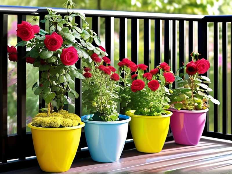 How to add a drainage layer to balcony rose flower pots