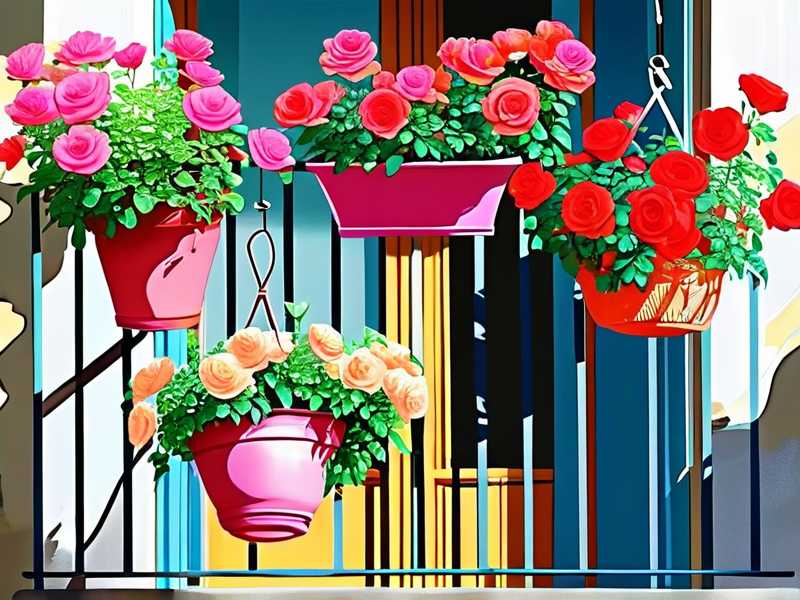 How to plant roses in balcony hanging baskets