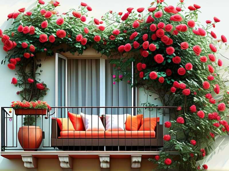 How to set up a balcony rose planting area