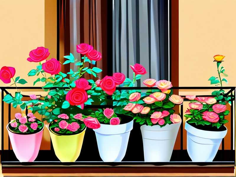 How to select flower pots for balcony rose planting