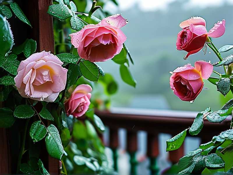 How to prepare balcony roses for rainy humid seasons