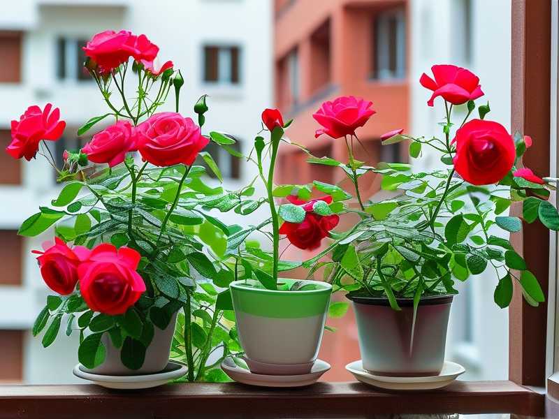 How to save weak stunted balcony rose seedlings