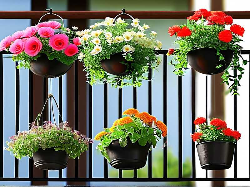How to hang rose planters safely on balcony railings