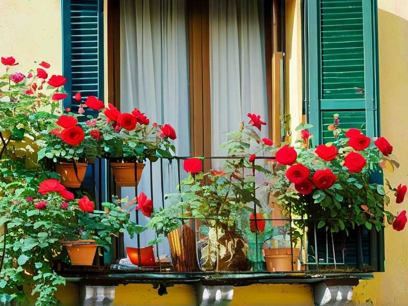 How to clean dead leaves around balcony rose pots