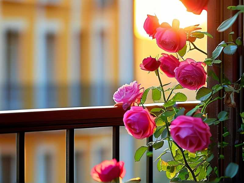 How to arrange sunlight position for balcony roses
