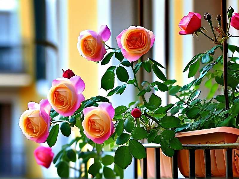 How to do light pruning for balcony roses in spring(1)