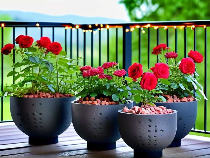 How to prepare expanded‑shale‑pumice mixed drainage for oversized balcony‑rose‑shrub pots