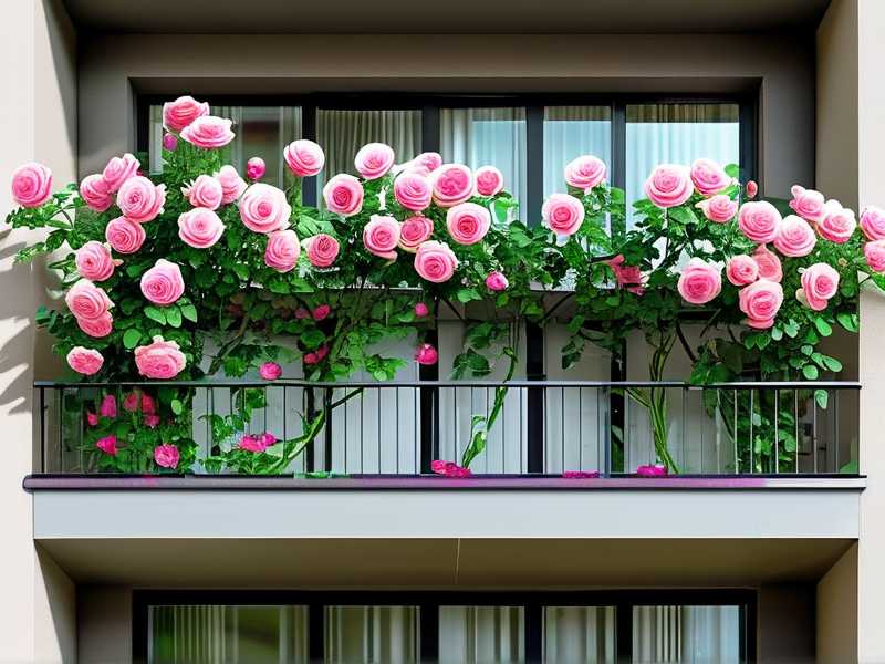 How to reserve clearance to turn balcony roses monthly for even growth(1)