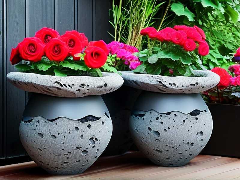 How to prepare coarse crushed‑volcanic‑rock drainage for large balcony rose pots