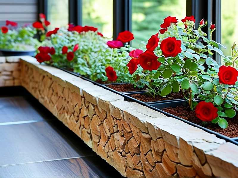 How to prepare coarse‑particle scoria drainage for balcony rose window‑boxes